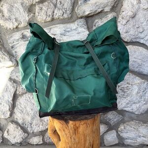 Vintage Backpacking Backpack Green Canvas Backback Original Rover Pack